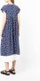 Comme Des Garçons Comme Des Garçons Midi-jurk met bloemenprint Blauw - Thumbnail 4