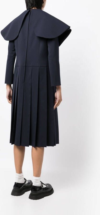 Comme Des Garçons Comme Des Garçons Midi-jurk met oversized kraag Blauw