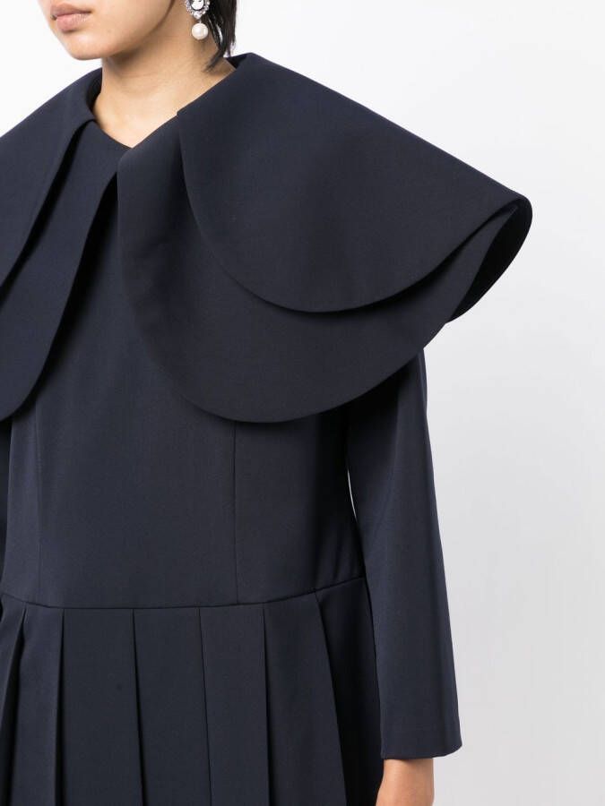 Comme Des Garçons Comme Des Garçons Midi-jurk met oversized kraag Blauw