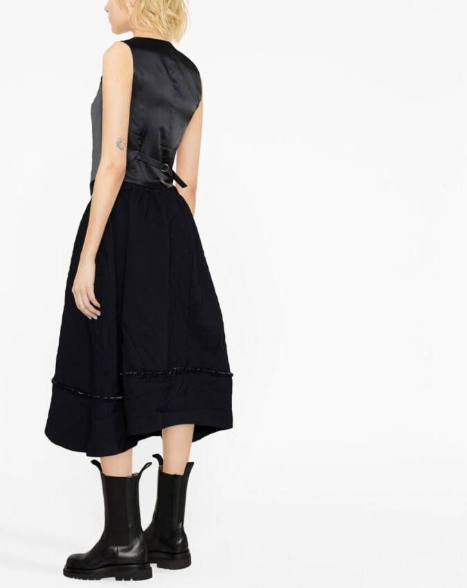 Comme Des Garçons Comme Des Garçons Midi-rok met elastische taille Blauw