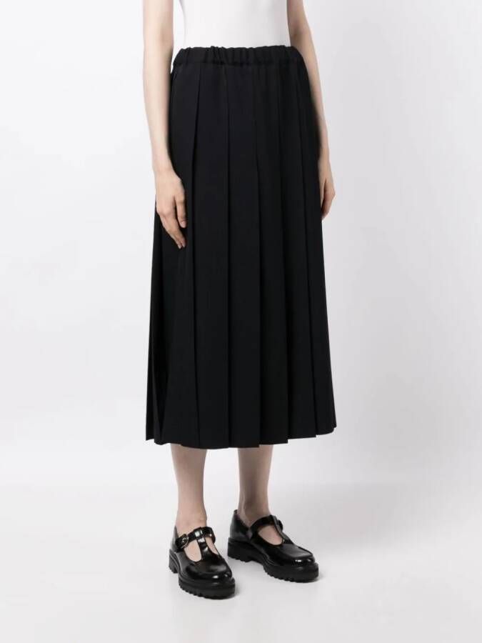 Comme Des Garçons Comme Des Garçons Wollen plooirok Zwart