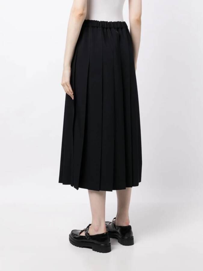 Comme Des Garçons Comme Des Garçons Wollen plooirok Zwart