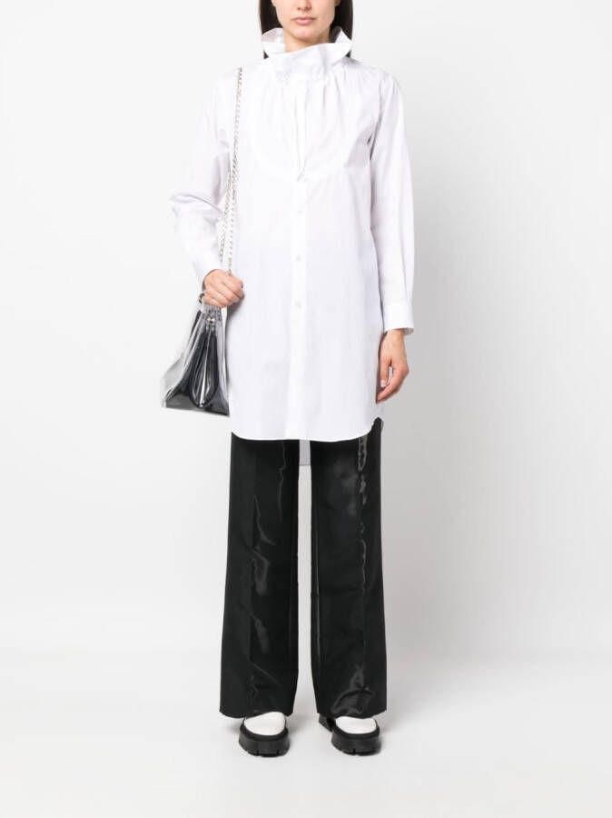 Comme Des Garçons Comme Des Garçons Blouse met ruchekraag Wit