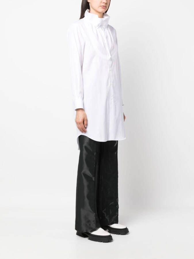 Comme Des Garçons Comme Des Garçons Blouse met ruchekraag Wit