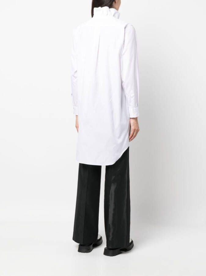 Comme Des Garçons Comme Des Garçons Blouse met ruchekraag Wit