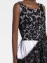 Comme Des Garçons Midi-jurk met bloemenkant Zwart - Thumbnail 3