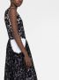 Comme Des Garçons Midi-jurk met bloemenkant Zwart - Thumbnail 5