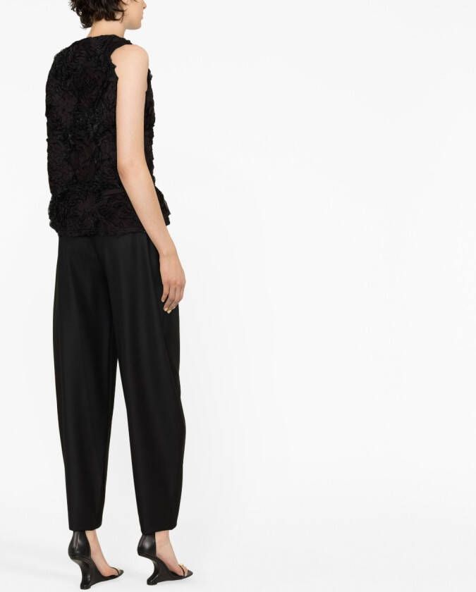 Comme Des Garçons Tanktop met bloemenprint Zwart