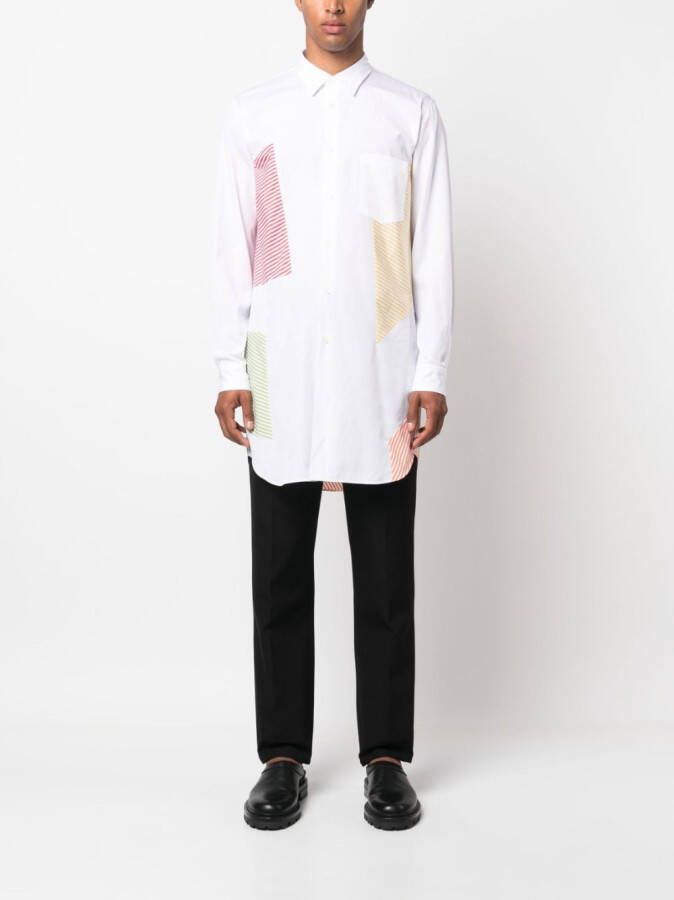 Comme Des Garçons Gestreept overhemd Wit