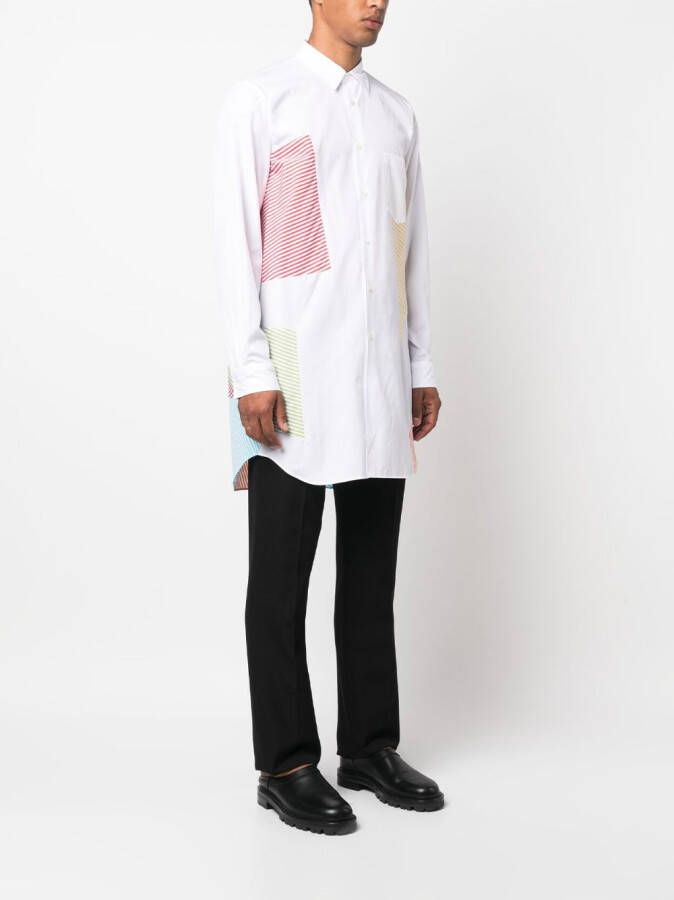 Comme Des Garçons Gestreept overhemd Wit