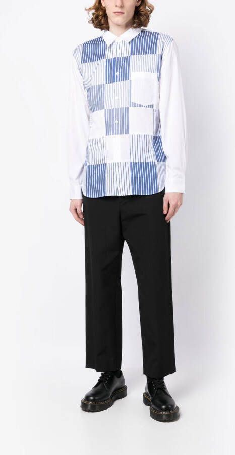 Comme des Garçons Homme Deux Gestreept overhemd Wit