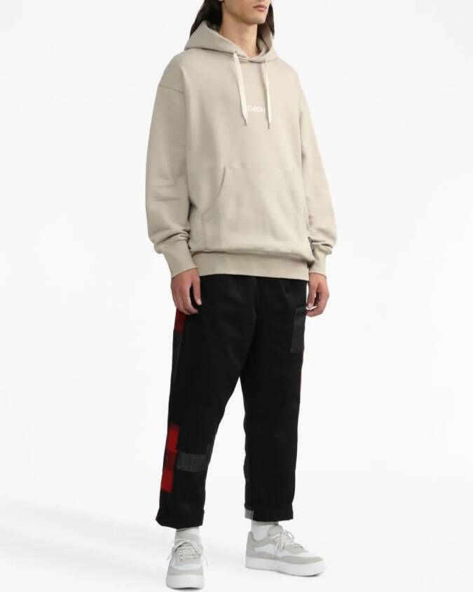 Comme des Garçons Homme Hoodie met geborduurd logo Beige