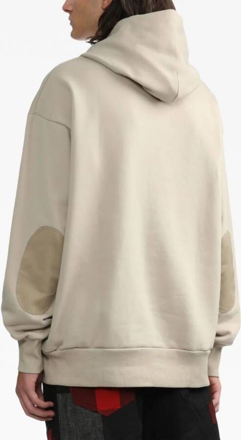 Comme des Garçons Homme Hoodie met geborduurd logo Beige