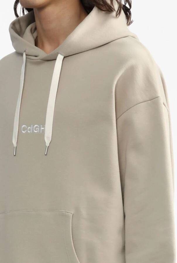 Comme des Garçons Homme Hoodie met geborduurd logo Beige