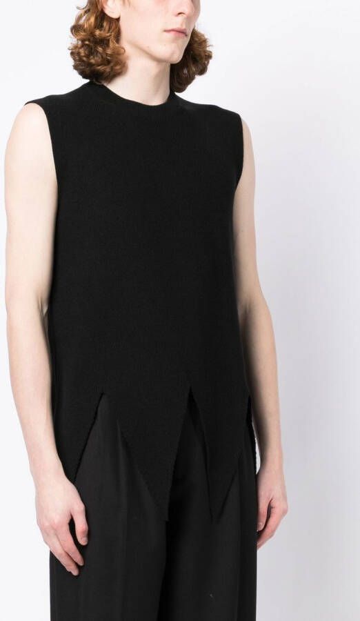 Comme des Garçons Homme Plus Asymmetrische top Zwart