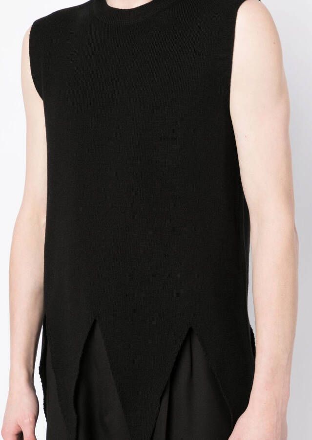 Comme des Garçons Homme Plus Asymmetrische top Zwart
