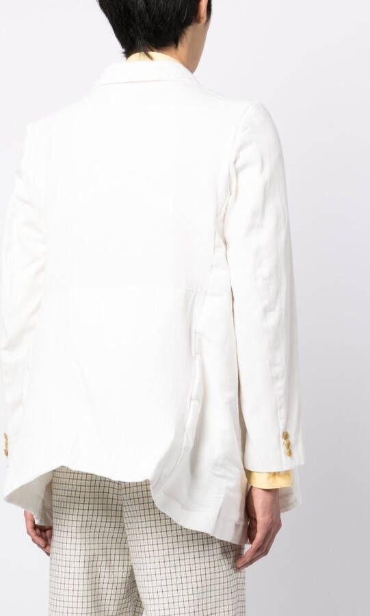 Comme des Garçons Homme Plus Blazer met enkele rij knopen Wit