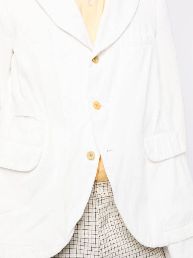 Comme des Garçons Homme Plus Blazer met enkele rij knopen Wit