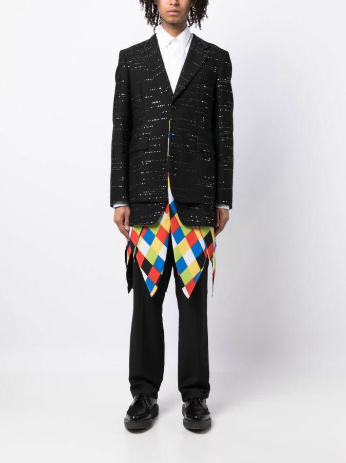 Comme des Garçons Homme Plus Blazer met enkele rij knopen Zwart