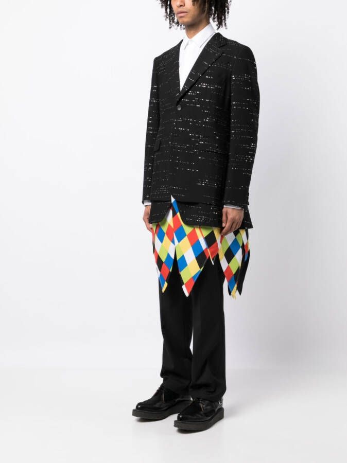 Comme des Garçons Homme Plus Blazer met enkele rij knopen Zwart