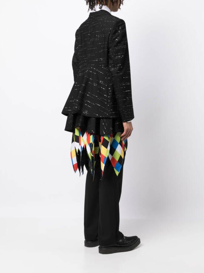 Comme des Garçons Homme Plus Blazer met enkele rij knopen Zwart