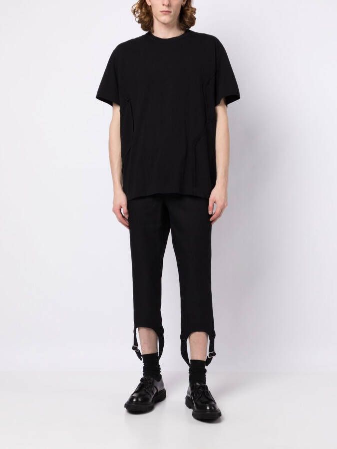Comme des Garçons Homme Plus Broek met gespdetail Zwart