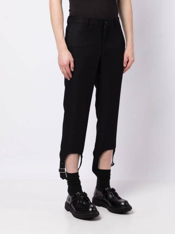 Comme des Garçons Homme Plus Broek met gespdetail Zwart