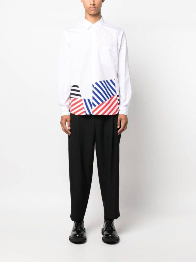 Comme des Garçons Homme Plus Broek met wijde pijpen Zwart