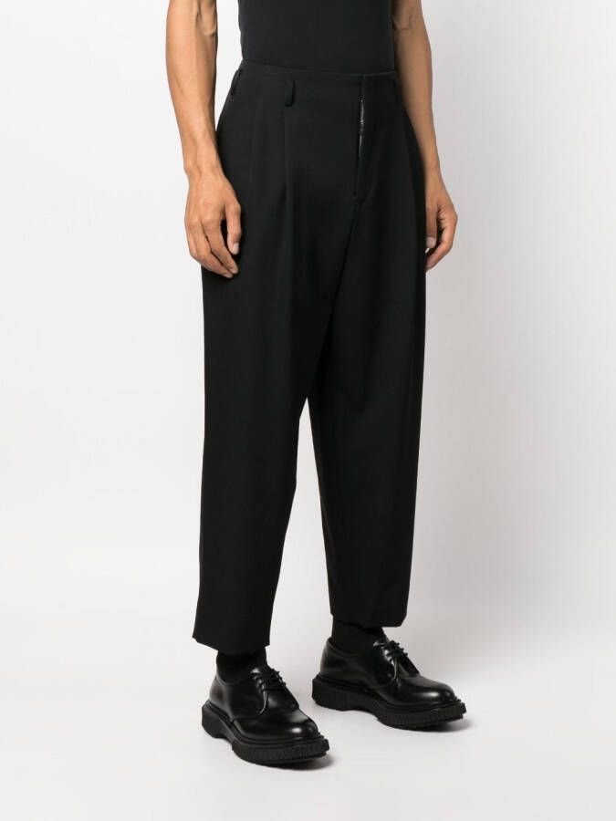 Comme des Garçons Homme Plus Broek met wijde pijpen Zwart