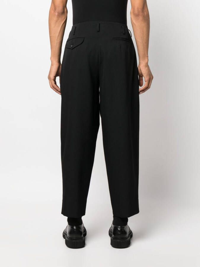 Comme des Garçons Homme Plus Broek met wijde pijpen Zwart