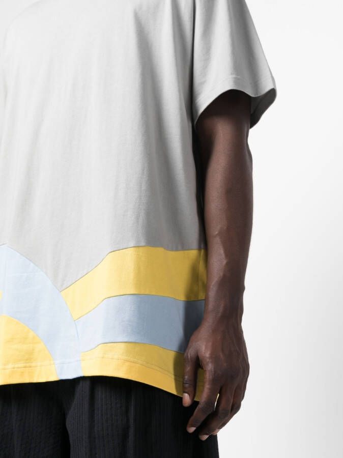 Comme des Garçons Homme Plus T-shirt met contrasterend detail Grijs