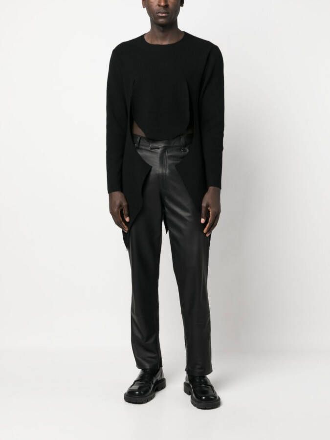 Comme des Garçons Homme Plus Asymmetrische trui Zwart