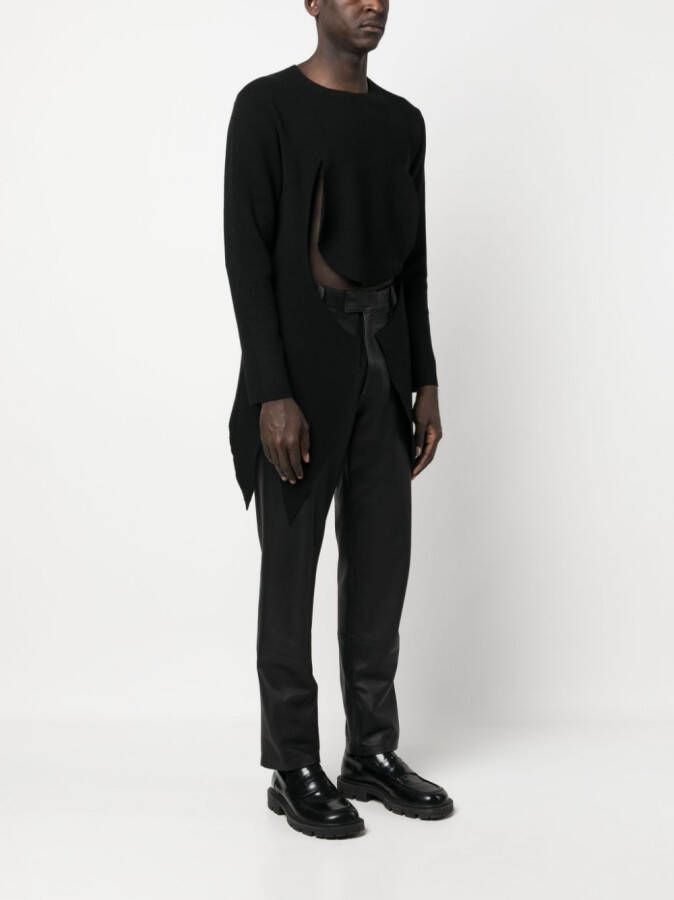 Comme des Garçons Homme Plus Asymmetrische trui Zwart