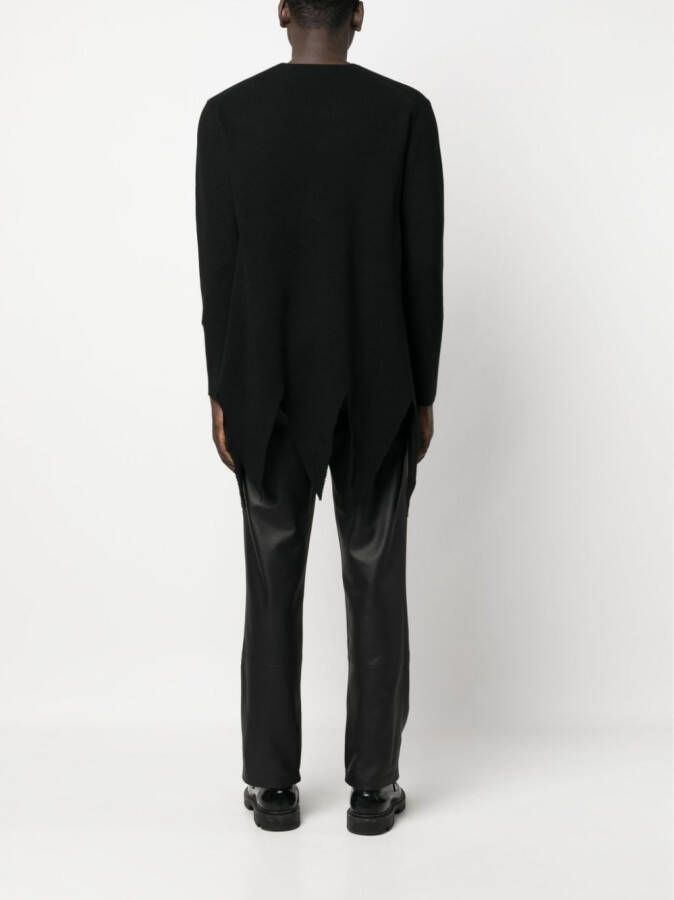 Comme des Garçons Homme Plus Asymmetrische trui Zwart