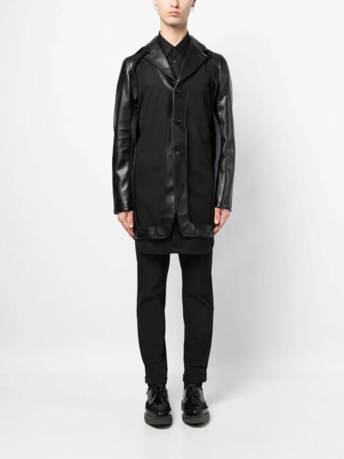 Comme des Garçons Homme Plus Blazer met enkele rij knopen Zwart