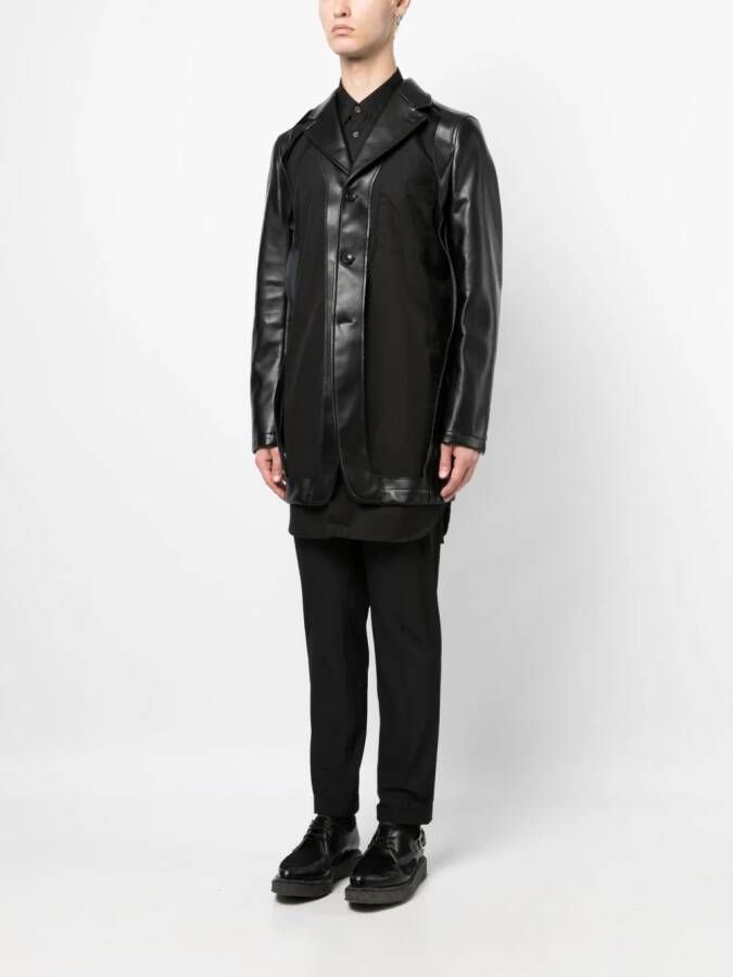 Comme des Garçons Homme Plus Blazer met enkele rij knopen Zwart