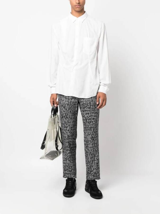 Comme des Garçons Homme Plus Gedrapeerd overhemd Wit