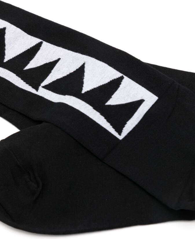 Comme des Garçons Homme Plus Geribbelde sokken Zwart