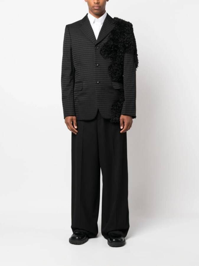 Comme des Garçons Homme Plus Geruite blazer Zwart