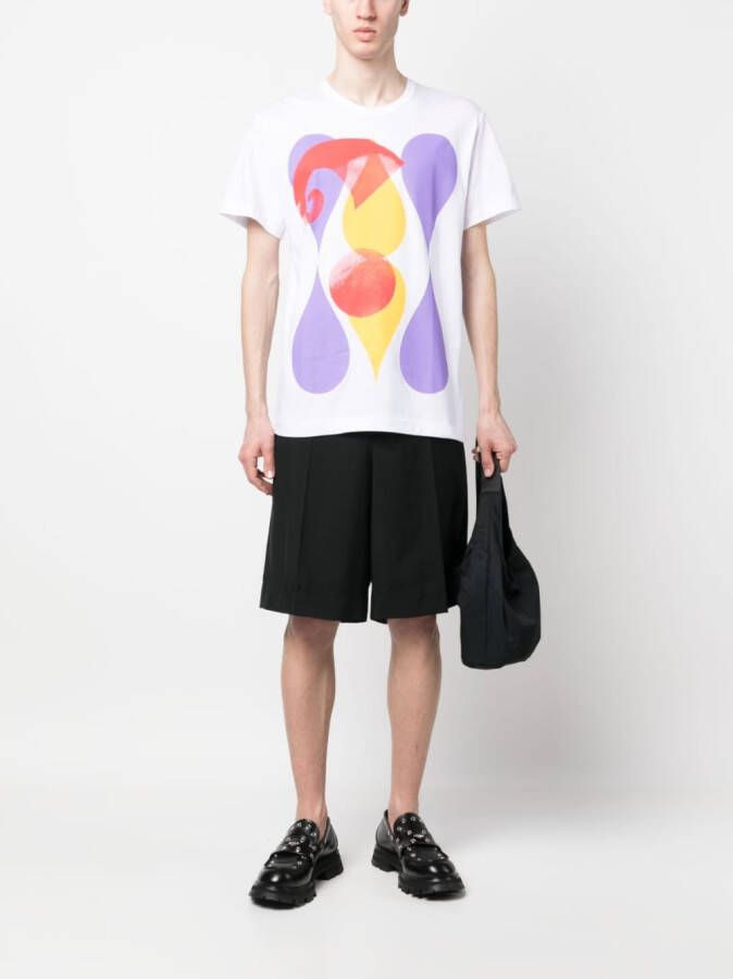 Comme des Garçons Homme Plus T-shirt met print Wit