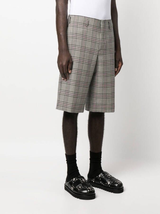 Comme des Garçons Homme Plus Shorts met pied-de-poule print Zwart