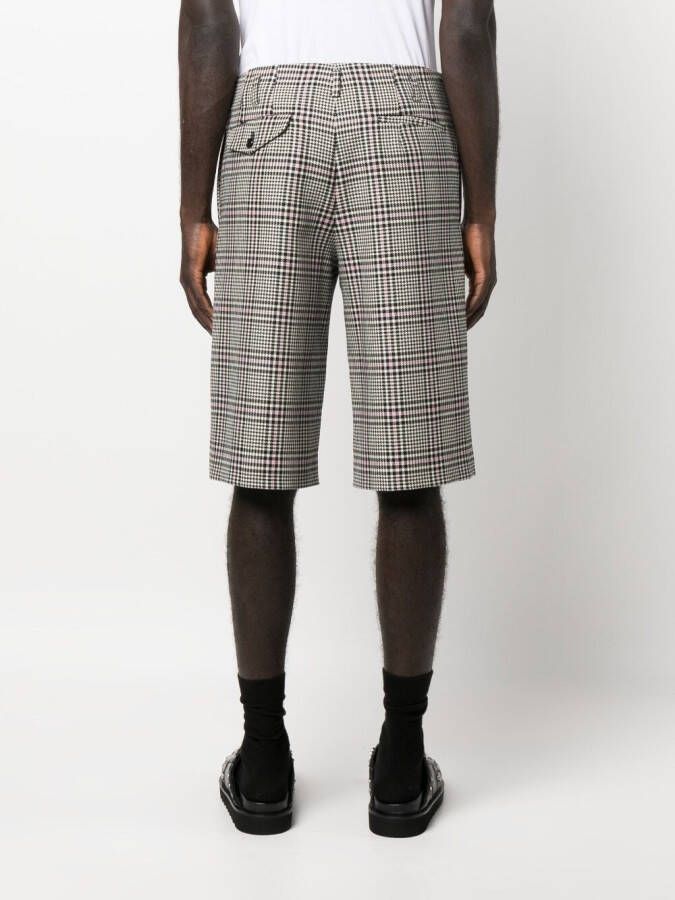 Comme des Garçons Homme Plus Shorts met pied-de-poule print Zwart