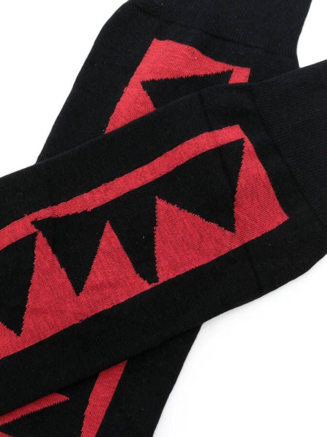 Comme des Garçons Homme Plus Intarsia sokken Zwart