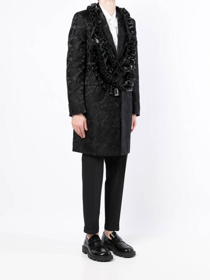 Comme des Garçons Homme Plus Jas met enkele rij knopen Zwart