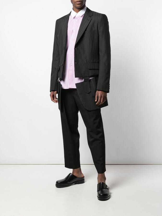 Comme des Garçons Homme Plus Overhemd met gestreept vlak Wit
