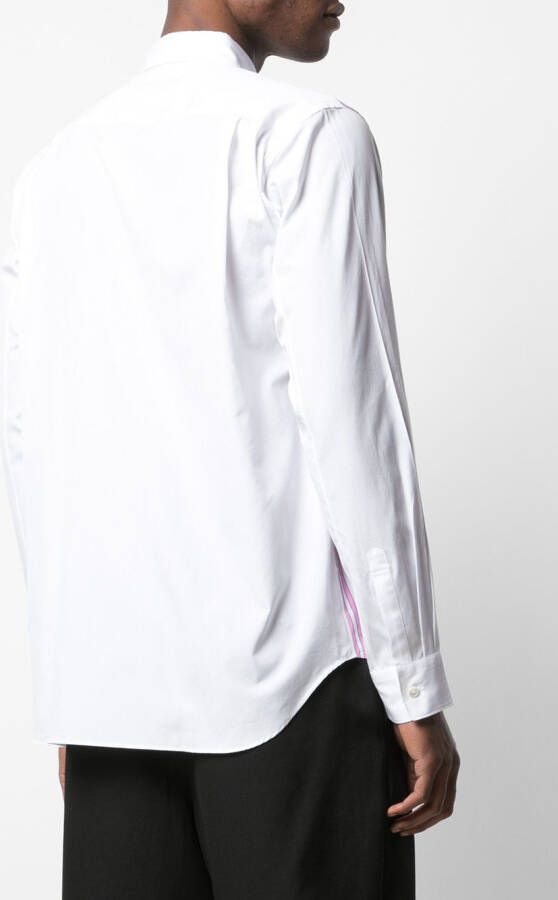 Comme des Garçons Homme Plus Overhemd met gestreept vlak Wit