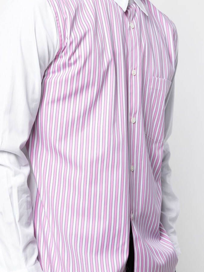 Comme des Garçons Homme Plus Overhemd met gestreept vlak Wit