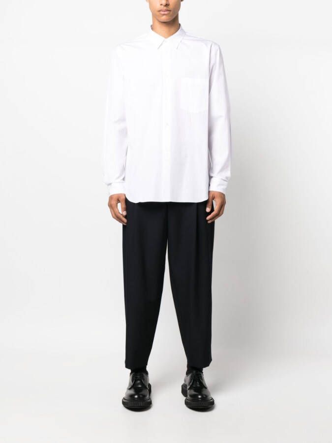 Comme des Garçons Homme Plus Overhemd met opgestikte zak Wit