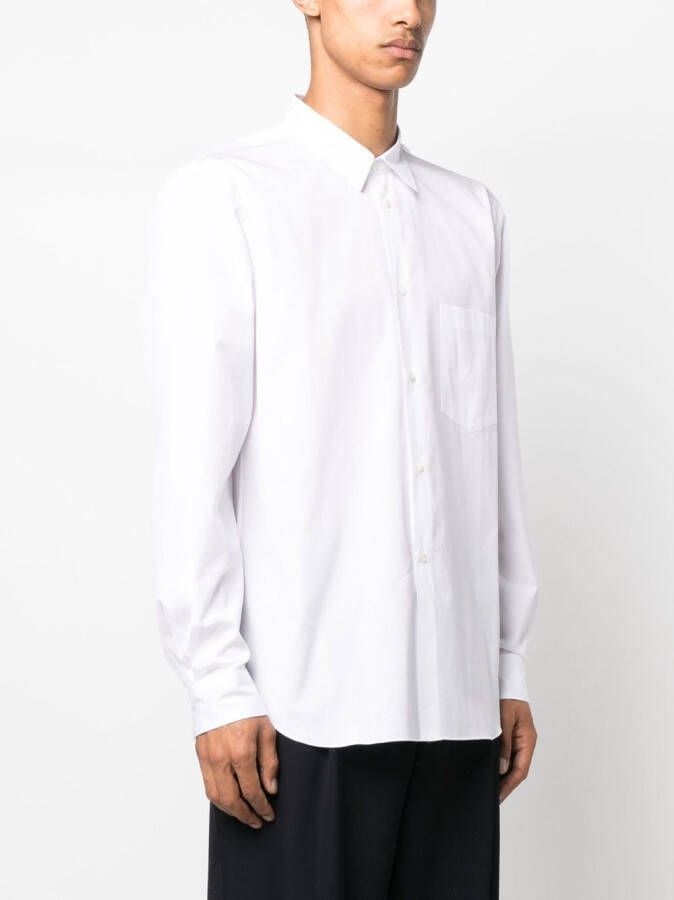 Comme des Garçons Homme Plus Overhemd met opgestikte zak Wit