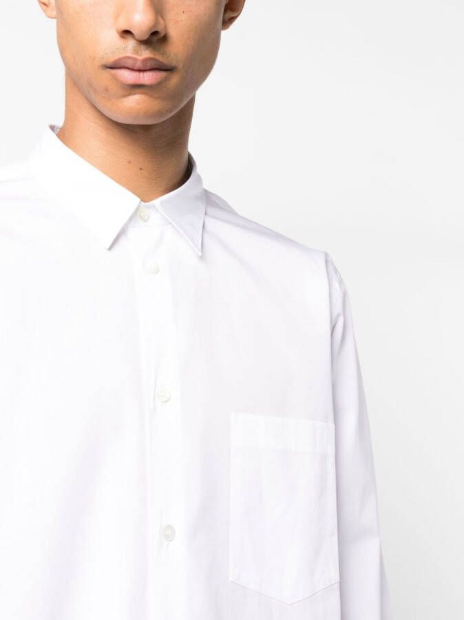 Comme des Garçons Homme Plus Overhemd met opgestikte zak Wit